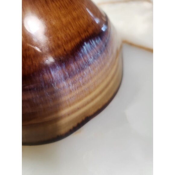 Bill Campbell Handcrafted Signed Ceramic Bowl Studio Art Brown Glazed Bowl - Picture 11 of 16